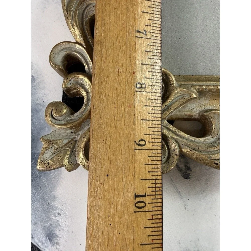 Picture Frame Ornate Victorian Design Gold Resin Tabletop 9.5x7 Two-Way Display
